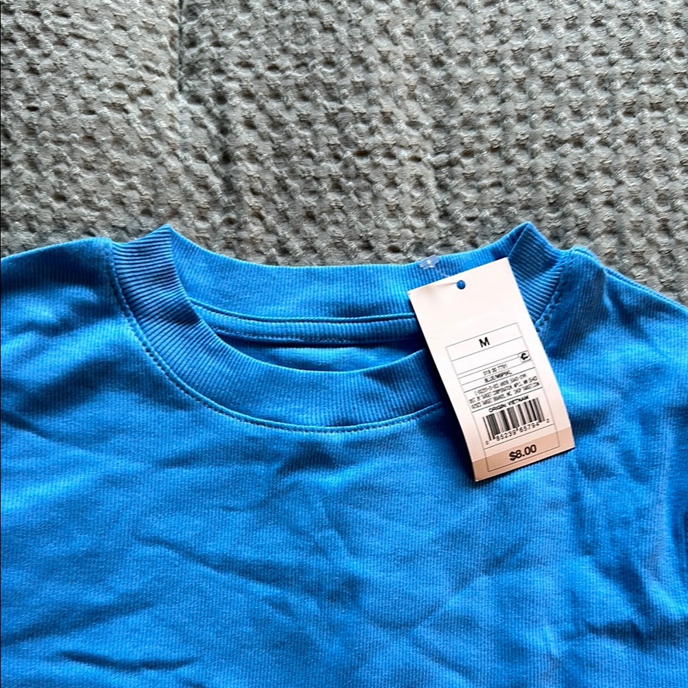 Vibrant Blue Crewneck T-Shirt